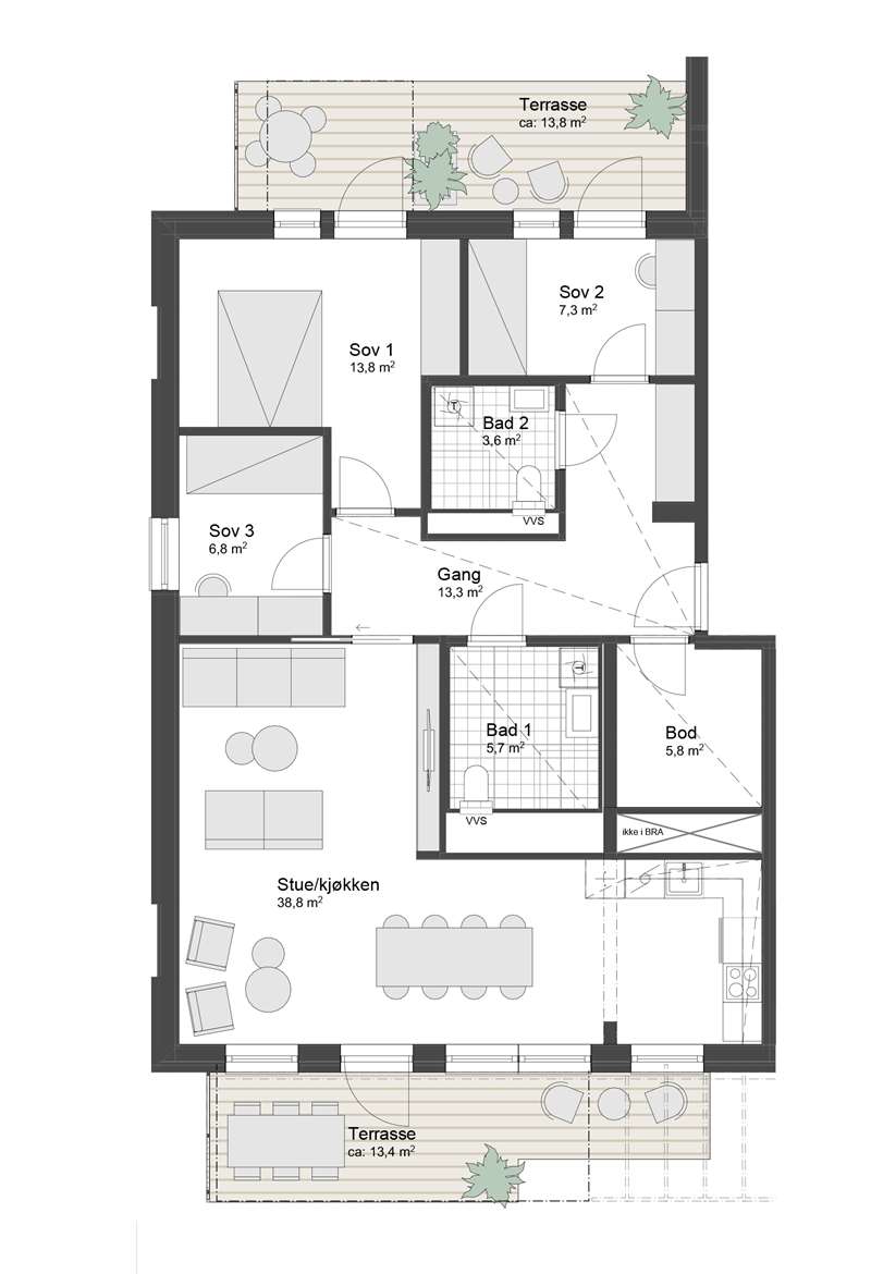 Standard planløsning